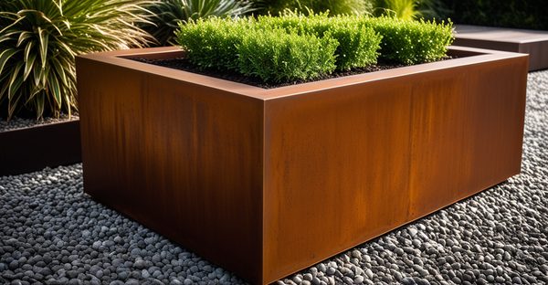 Jardinière en acier corten nalunes : Élégance durable pour votre jardin